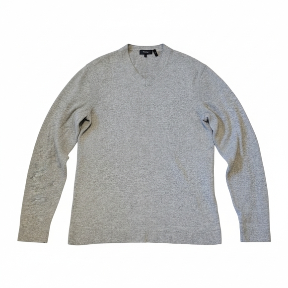 Theory Men's 100% Cashmere Reiser o 3 V-Neck Sweater **FLAWED** - Picture 2 of 14